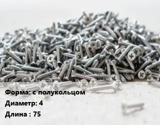 Шуруп с полукольцом 4х75 оцинкованный